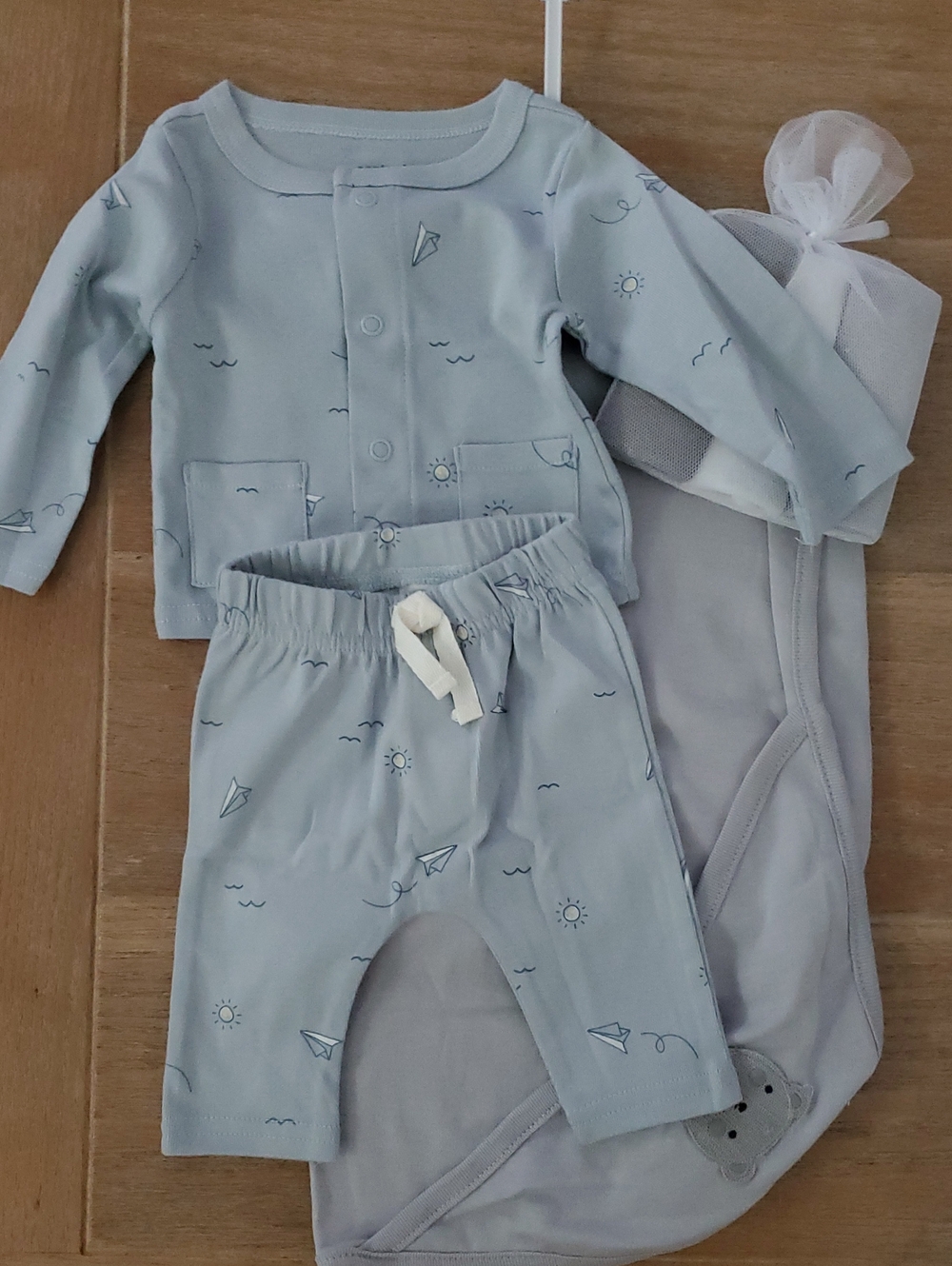 Carter's Light Blue Paper Plane 2-Piece Pajama Set